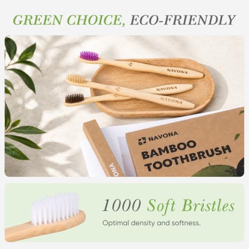10 PCS Bamboo Toothbrushes, Individually Wrapped Wooden Toothbrushes Bulk - Image 6
