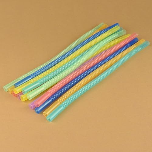 Bendable Straws - 11 inch Long Colored Flexible Straws - Bendy Drinking Straw Reusable - 14 Pack - Image 5