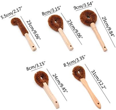 Kitchen Wooden Handle Fiber Brush Dish Bottle Scrub Wash Tool - Image 6