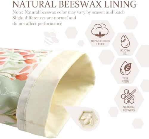 Beeswax Sourdough Bread Bags for Homemade Bread, 2 Packs XL Reusable Organic Beeswax Linen Cotton Sourdough Bag, Keep Loaves Fresh Longer, Homesteading Essentials - Image 3
