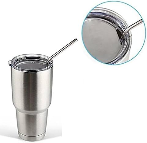 BaHoki Essentials Set of 4 Metal Stainless Steel Drinking Straws With Cleaning Brush Eco Friendly & Reusable - For Moscow Mules (Stainless Steel 9") Quality Straw to Enjoy Smoothies and Frozen Drinks - Image 2