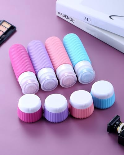 Mrsdry Travel Bottles for Toiletries 8 Pack, Tsa Approved Travel Size Toiletries 3 oz, Travel Containers for Toiletries, with Clear Bag, Leak Proof Silicone Squeezable Travel Essentials Creams Jars - Image 4