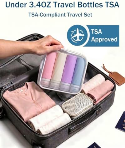 Redfly Silicone TSA Approved Travel Bottles for Toiletries, Leak proof, 3oz - Image 6