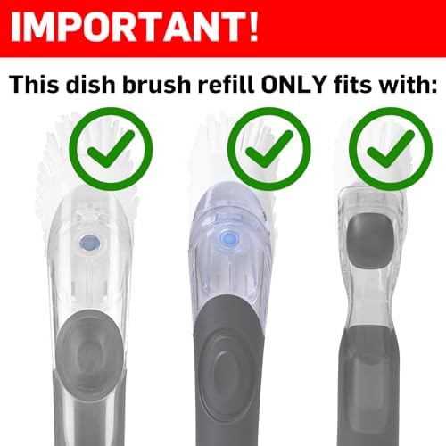 Dish Brush Refill, 4 Pack Dish Brush Replacement Head for OXO Dish Brush - Image 2