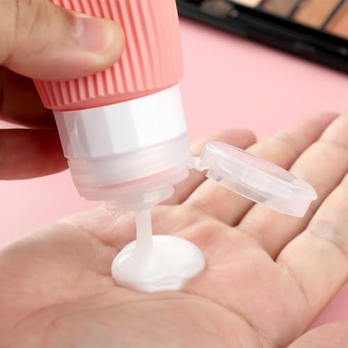 Mrsdry Travel Bottles for Toiletries, Tsa Approved 2oz Travel Bottles, BPA Free Leak Proof Travel Size Toiletry Containers, Refillable Travel Accessories with Toiletry Bag for Shampoo Liquid (4 Pack) - Image 4