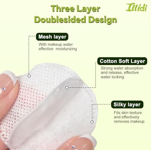 Boxed 100% Cotton Rounds for Face (150), Dual-Texture, Soft, Lint-Free Makeup Remover Pads, Hypoallergenic, Highly Absorbent - Image 4