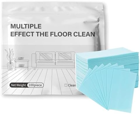 Multi-Surface Floor Cleaning Tablets, Multiple Floor Cleaner 100 Piece Multi Effect Clean Quick Shine Cleaner Sheets, Dissolvable Efficient Care Agents for Mopping Hardwood(Blue -100pcs) by Unknown