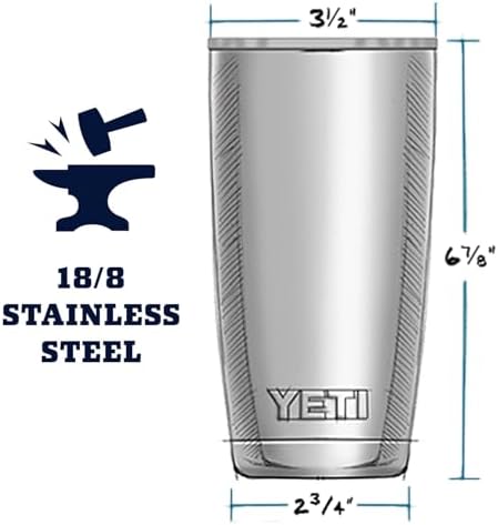 YETI Rambler 20 oz Stainless Steel Vacuum Insulated Tumbler w/MagSlider Lid - Image 6