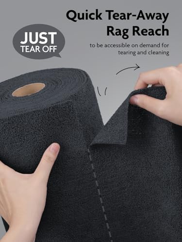 Fantasticlean Microfiber Cleaning Cloth Roll- 75 Sheets, 12" x 12"(Dimgrey) - Image 2