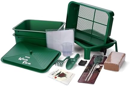 Blütezeit 3-Tray Worm Composter, 32QT Worm Farm with Compost Worms Starter Kit for Indoor & Outdoor, Worm Composting Bin for Recycling Food Waste (Green) - Image 6