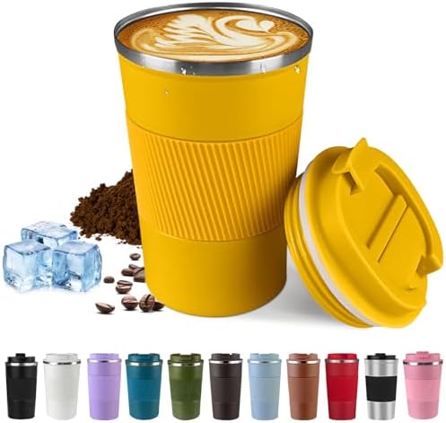 Vacuum Insulated Stainless Steel Travel Coffee Mug,Leak Proof Cup with Lid by SPLMIFA