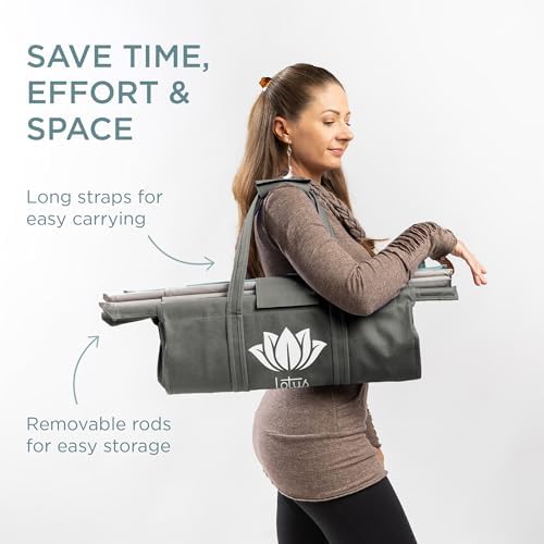 Lotus Earth Tone Trolley Reusable Shopping Bags (4-Pack) – Detachable & Reusable Grocery Bags Foldable with Insulated Grocery Bag & Egg/Wine Holder – Washable Shopping Tote to Save Time & Easy Storage - Image 4
