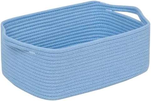 CubesLand Cute and Durable Small Cotton Rope Basket for Organizing by CubesLand