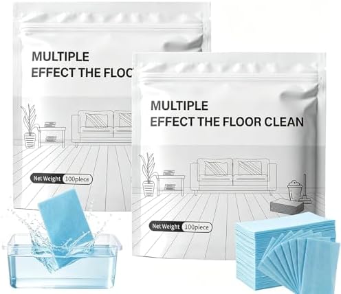 Multi-surface Floor Cleaning Tablets, 2026 Upgraded Floor Cleaning Tablets Multi- Surface Cleaner, Multiple Effect the floors Clean, for Hardwood, Tile, Laminate & More (100pcs, 2) by TIMLIFE