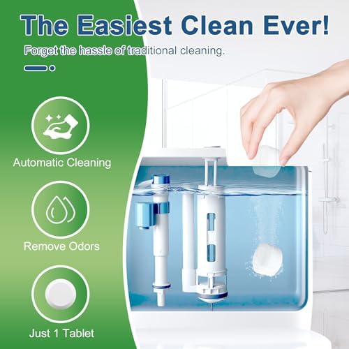 Msvvko Toilet Bowl Cleaners Bleach Tablets 54 PACK, Automatic Toilet Tank Cleaner, Bathroom Cleaner Against Tough Stains, No Scrubbing, Continuous Clean, Sparkling Fresh - Image 2