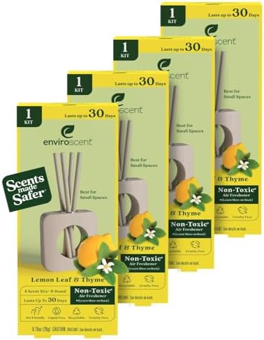 Enviroscent Scent Stix™ Starter Kit with Mango Wood Stand & Refill (4 Pack) by Enviroscent