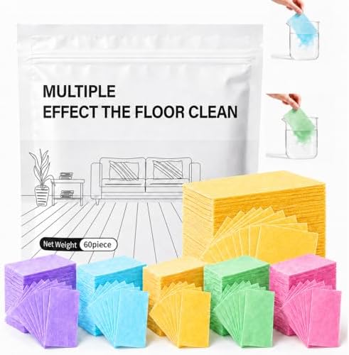 Multi-effect Floor Cleaner Sheets, Multi-surface Clean Tablets, 100-Count Fast-Dissolving Mopping and Deep Cleaning Solution for Hardwood, Wood, Tile, Vinyl, Marble, Laminate Floors by Huprh