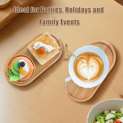 6Pcs Bamboo Tray for Bathroom, Small Wooden Trays Decorative for Candle - Image 5