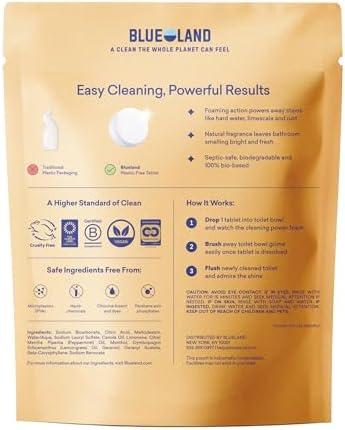 BLUELAND 100% Plastic Free Toilet Bowl Cleaner Tablets 28 Count, Eucalyptus - Image 2