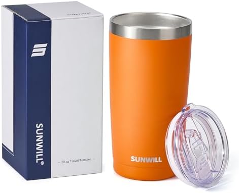 SUNWILL Coffee Tumbler, 20 oz Insulated Travel Mug Stainless Steel - Image 5