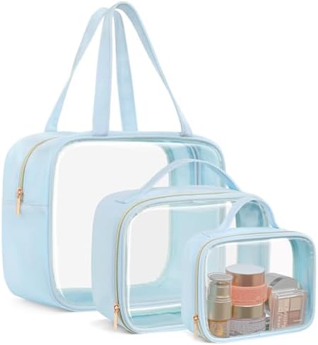 PACKISM Clear Makeup Bag Travel - Velvet Side TSA Approved Toiletry Bag by Packism