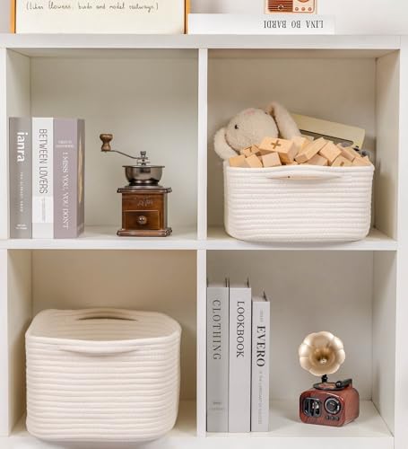 CubesLand Cute and Durable Small Cotton Rope Basket for Organizing - Image 4