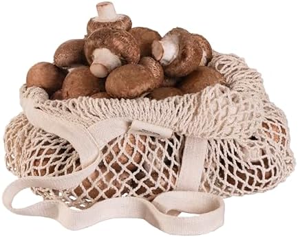 Cotton Mesh Onion Storage Bags - 100% Cotton, Reusable, and Washable Mesh Grocery Bags for Storing Garlic and Root Vegetables - Image 4