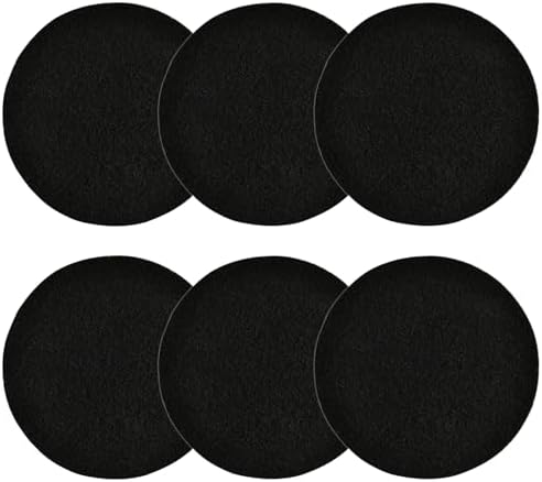 6Pcs 6.5 Inch Charcoal Filters for Kitchen Compost Bin, Replacement Activated Carbon Filters for Countertop Compost Pail Home Bucket Refill Sets, Round by KingBra