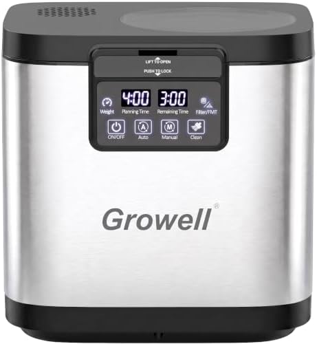 Growell 4L Electric Composter for Kitchen, Countertop, Indoor Compost Bin by Growell