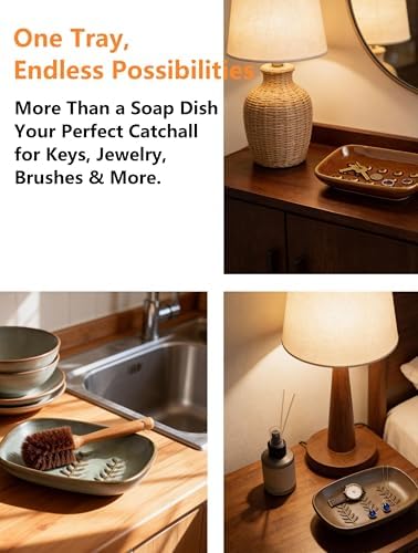Miamolo Bar Soap Holder, Ceramic Soap Dish for Bathroom, Keep Soap Dry - Image 5