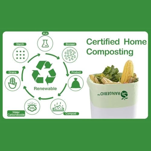 OrangeBio 55 Gallon Compostable Trash Bags, 15 Count, Heavy Duty Garbage Bags for Contractor, Yard Waste & Commercial Food Waste, Plant-Based, BPI ASTM D6400 & TÜV OK Compost Home Certified - Image 4