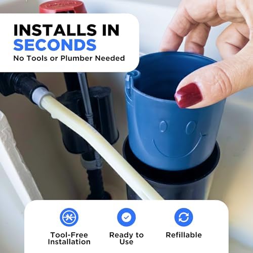 Happy Toilet Cleaner Automatic Toilet Bowl Cleaner Toilet Tablet Holder 2PK - Image 5