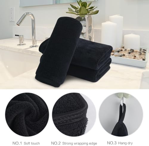 SINLAND Absorbent Coral Velvet Washcloth Ultra Soft Microfiber Face Towels 12 x 12 inch Multi-Purpose Face Cloths for Household and Sport - Image 5
