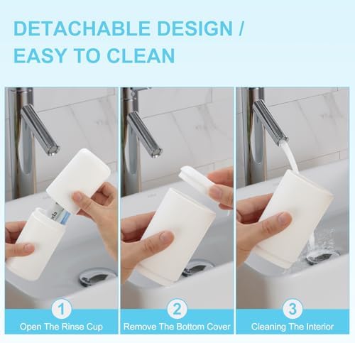 Travel Toothbrush and Toothpaste Case,Portable Tooth Brush Holder,Large White Toothbrush Container with Mouthwash Cup,2 in 1 Toothbrush Organizer for Traveling,Camping,School,Home - Image 6