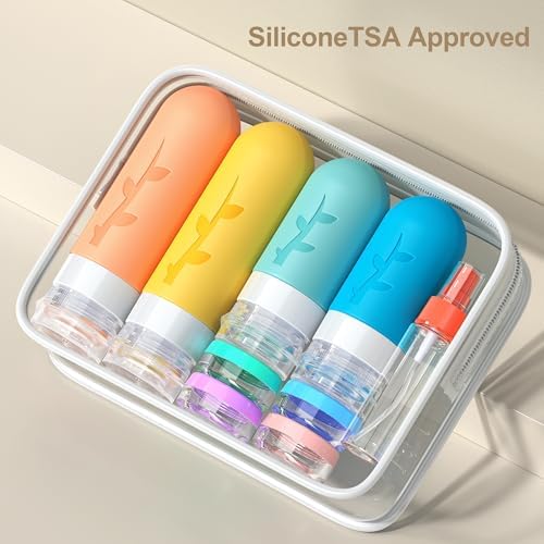 18pack Travel Bottles for Toiletries:Silicone TSA Approved-Containers for Toiletries,Leak Proof Refillable Liqus Shampoo And Conditioner Essentials toiletry Bottles - Image 3