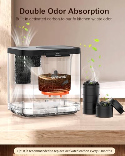 Growell Electric Composter for Kitchen, 4L Odorless Countertop Compost Bin - Image 3