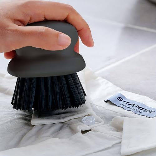 2Pack Dish Scrub Brush, Palm Brush Dish Scrubber with Ergonomic Grip, Kitchen Scrub Brushes for Cleaning for Pans, Pots, Kitchen Sink Cleaning-Black - Image 4