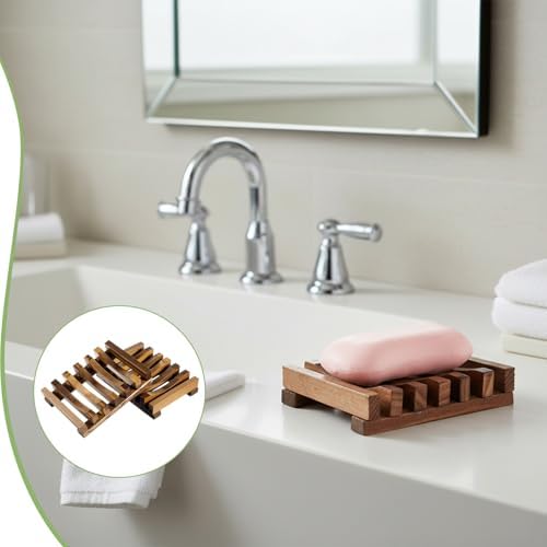 30 PCS Wooden Shower Soap Dish Bulk, Wood Soaps Dish for Shower - Image 4