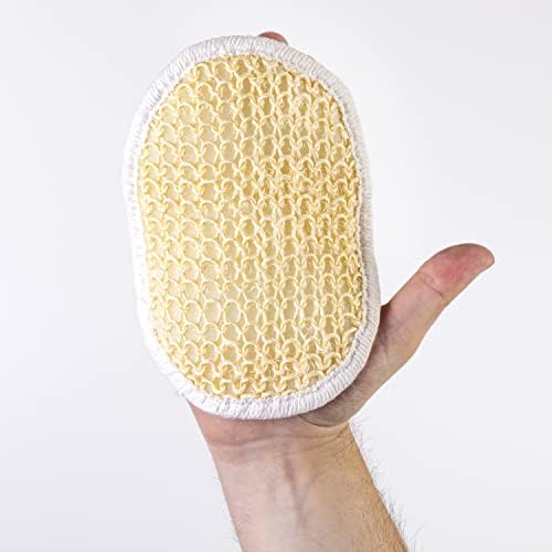 JAIRESTONE Sisal Loofah Exfoliating Pad, Natural Bath Scrubber, 2 Pack - Image 4