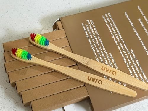 Bamboo Toothbrush 10 Pack Manual Toothbrushes for Adults Plastic Free Toothbrush Oraganic Bamboo Tooth Brush Wood Toothbrush (Rainbow) - Image 5