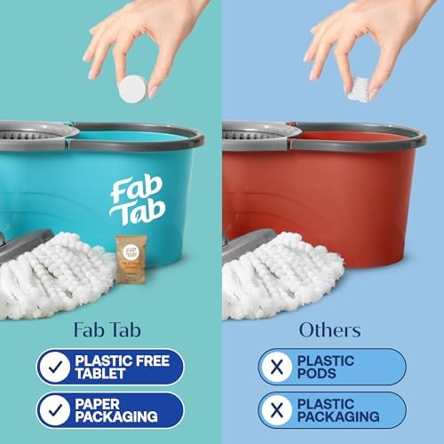 Fab Tab Floor Cleaner Tablets - Streak-Free Mop Solution for Tile, 12 Count - Image 6