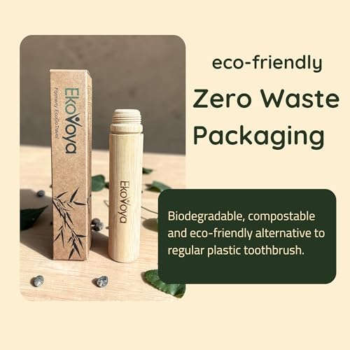Bamboo Screwable Toothbrush with Case, 2-Piece Design, Soft BPA-Free Bristles, Natural Compact Travel Toothbrush for Camping & Daily Use - Image 5