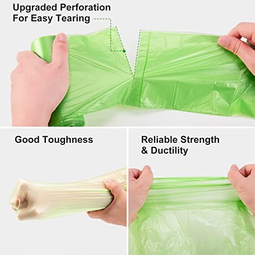 Small Trash Bags 4-6 Gallon, Inwaysin 200 Count Biodegradable Trash Bags 4 Gallon, Extra Strong Small Garbage Bags Unscented, Size Expanded, Green, for Bathroom Bedroom Office Kitchen Trash Can - Image 3