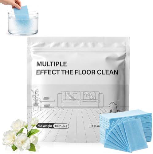 Multi-Surface Floor Cleaner Tablet, Floor Cleaning Tablets Multi- Surface Cleaner,Concentrated Cleaner for Hardwood,Tile, Laminate & More (Blue, 100PCS) by Unknown