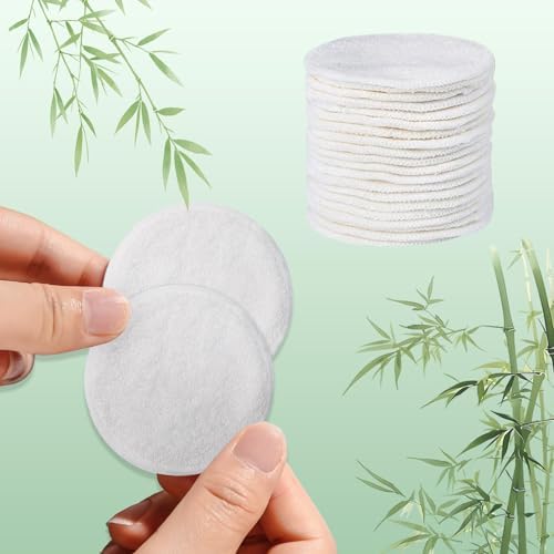 Reusable Makeup Remover Pads - 25 Pack Cotton Rounds with Washable Laundry Bag and Round Box for Storage, Bamboo Cotton for All Skin Types - Image 6