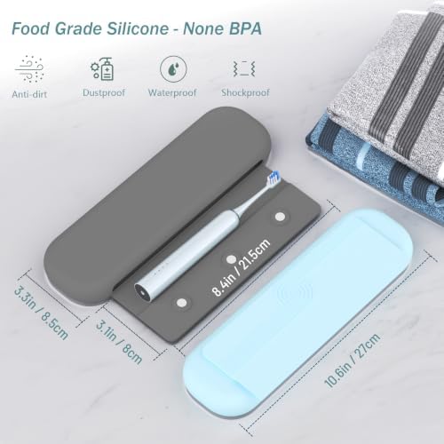 Silicone Toothbrush Travel Case, Pro Large Toothbrush Cover for Traveling - Image 2