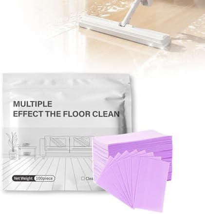 100PCS Floor Cleaning Tablets, Multi-Surface Floor Cleaner Tablets, Concentrated Mop Soap for Hardwood Tile Laminate Kitchen Living Room Daily Floor Care (Lavender) by Unknown
