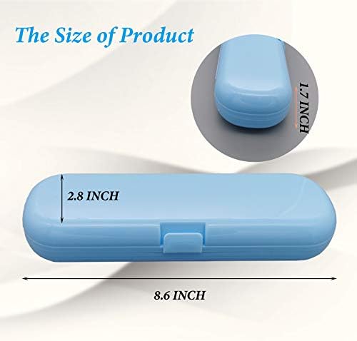 2 Pcs Electric Toothbrush Travel Case, Portable Toothbrush Holder for Oral-B Pro and Other Electric Toothbrush Set by Hovesty (Blue&White) - Image 2