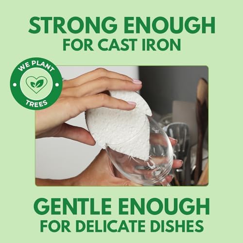 AIRNEX Natural Kitchen Sponges (6 Pack) - Biodegradable Cellulose & Coconut Scrubber Dish Sponge for Kitchen - Eco-Friendly, Non Scratch, Compostable, Non Toxic Leaf Shaped Natural Sponges for Dishes - Image 3