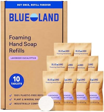 BLUELAND Foaming Hand Soap Refill Tablets, 10-Pack, Lavender Eucalyptus by BLUELAND
